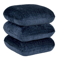 Pouf carré en tissu bleu nuit pivotant 360° FLOW Casita