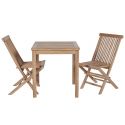 Ensemble table et chaise de balcon teck massif 70 x 70 cm GARDEN