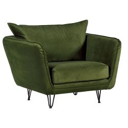 Fauteuil tissu velours 109cm Casita HASTING HASF1MONKAK