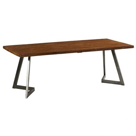 Table teck et métal 220cm Casita TALTA 220