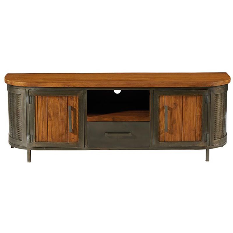 Meuble TV teck industriel 167cm Hepley Casita HELTV160