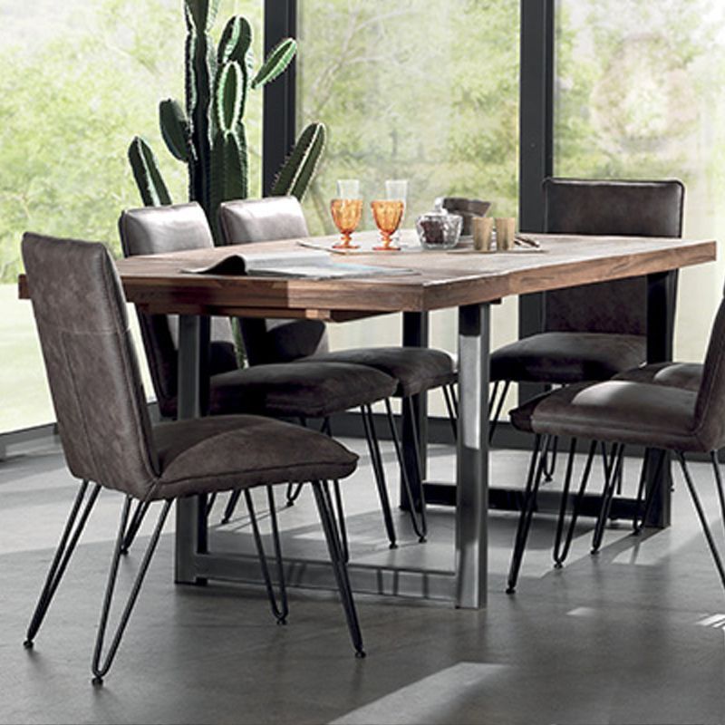 Table teck et métal 160/260cm Wales Casita WALTA160