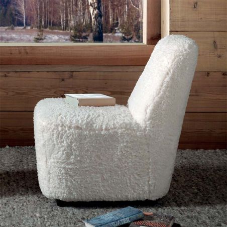 fauteuil blanc tissu