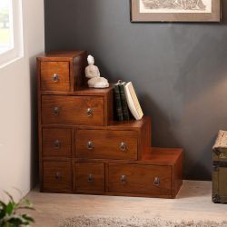 Meuble escalier bois Mindi 77cm Macabane EDEN