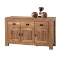 Buffet 3 portes chêne massif 150cm Lodge Casita
