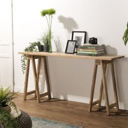 Console tréteaux manguier 160cm Macabane IRENE