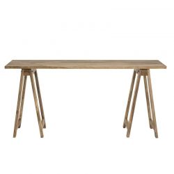 Console tréteaux bois 160cm Macabane IRENE