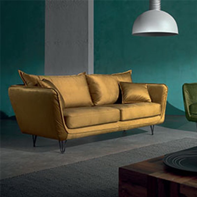 Canapé 3 places design velours 204cm Casita HASTING HASCA3MONOCR