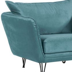 Fauteuil bleu velours 109cm Casita HASTING HASF1MONBLEPET