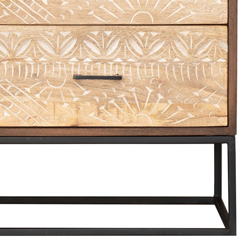 Commode originale bois et métal 62cm NOA
