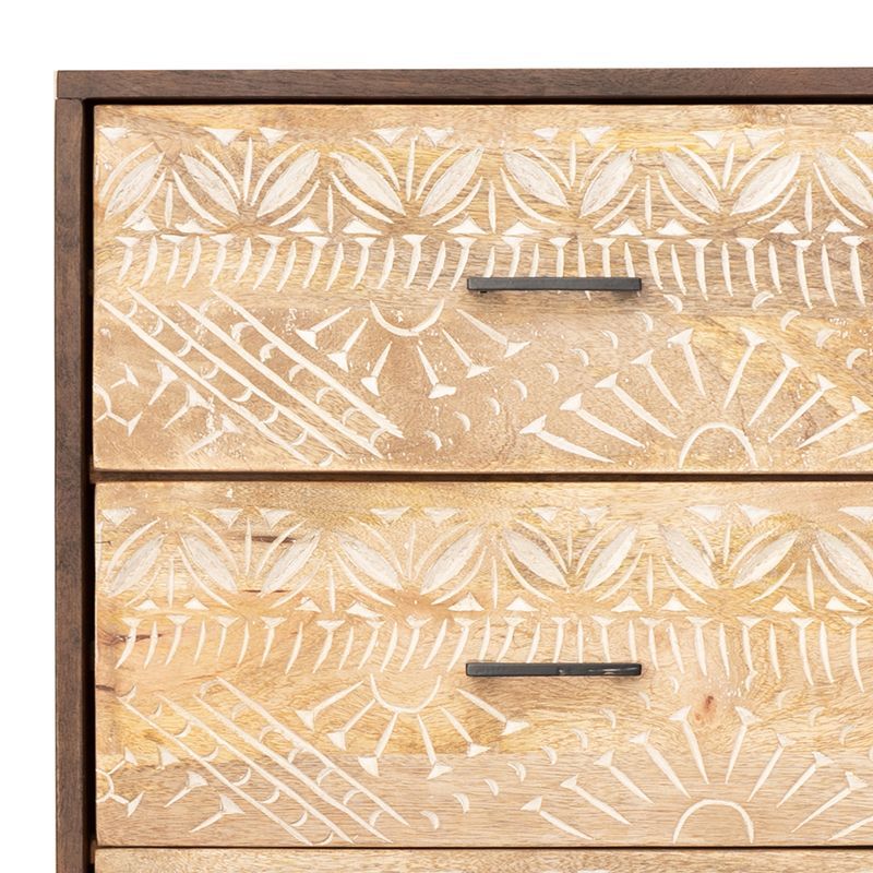 Petite commode bois et métal 62cm NOA