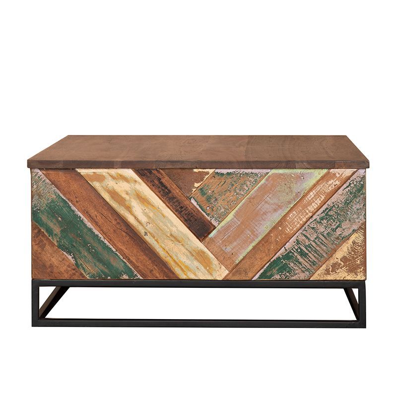 Table basse bois et métal 82cm RITA