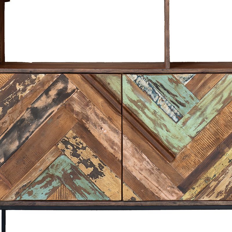 Bibliothèque originale bois et métal 117cm RITA