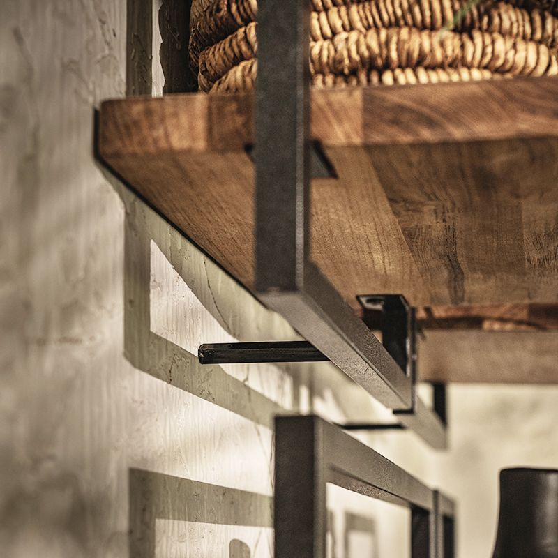 étagère murale bois et métal noir Shelfmate 65cm