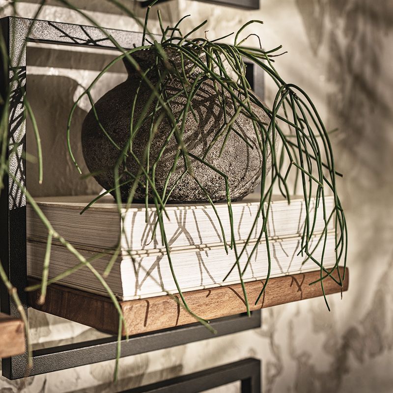 etagere murale carre bois Shelfmate 65cm