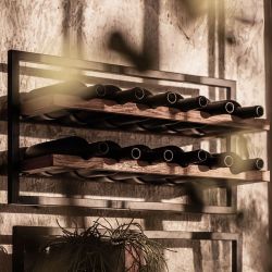 etagere vin bois fixation invisible Shelfmate 65cm
