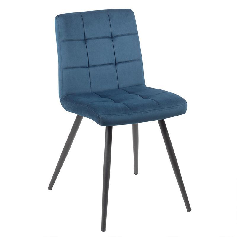 Lot 2 chaises velours MALMOE bleu Casita CHAFRABLEU