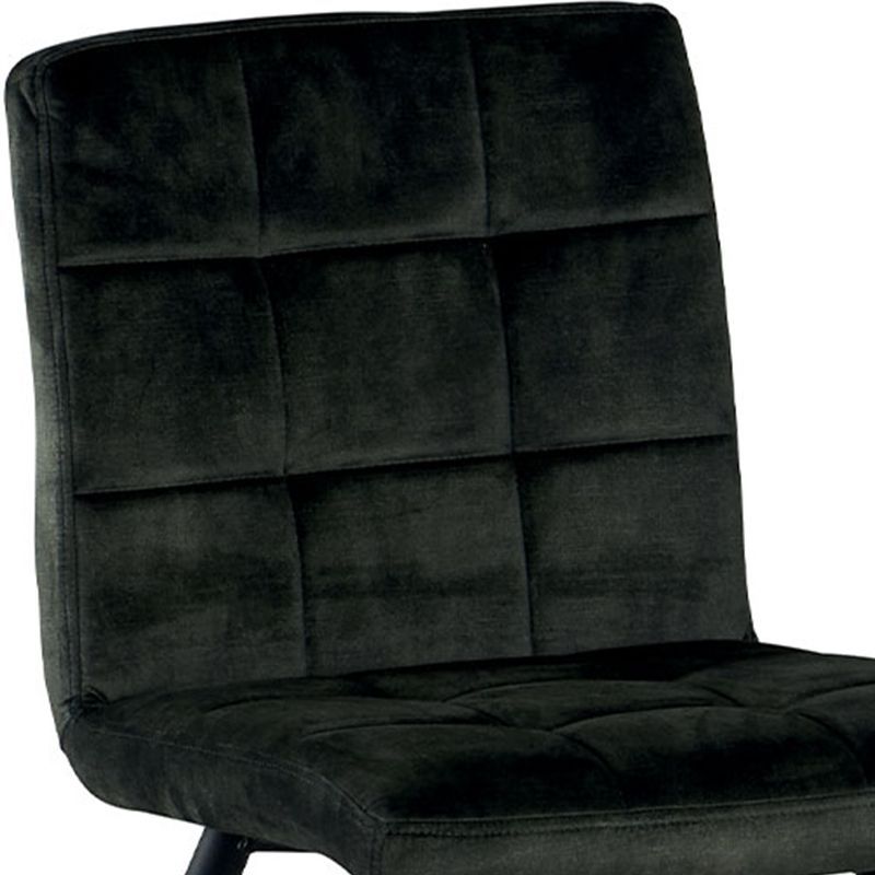 Lot 2 chaises velours capitonné kaki Casita CHAFRAKAKI