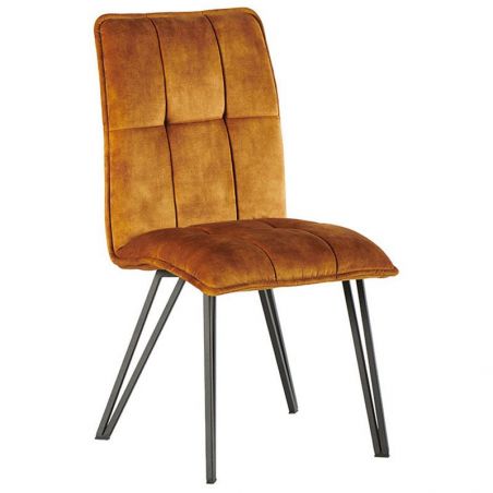 Lot 4 chaises velours jaune confort Casita CHAVENOCR