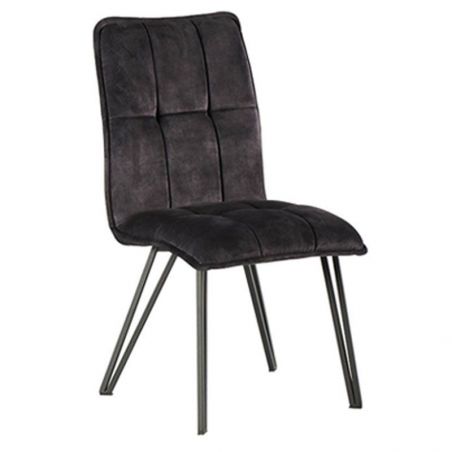 Lot 4 chaises velours grise confort Casita CHAVENANT