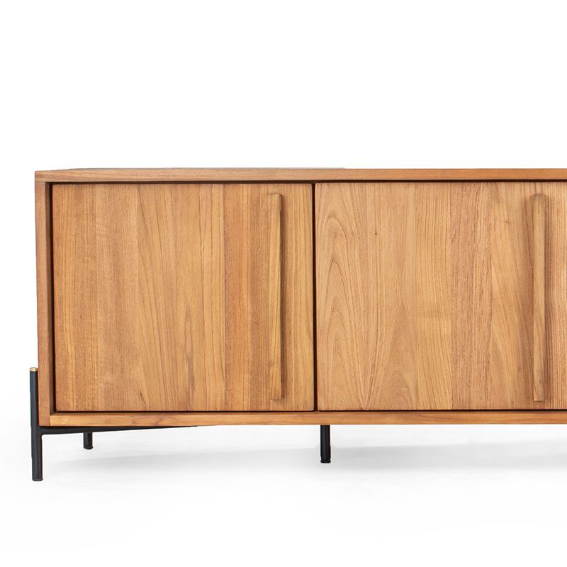 Grand Meuble TV teck recycle massif et métal OUTLINE Dbodhi