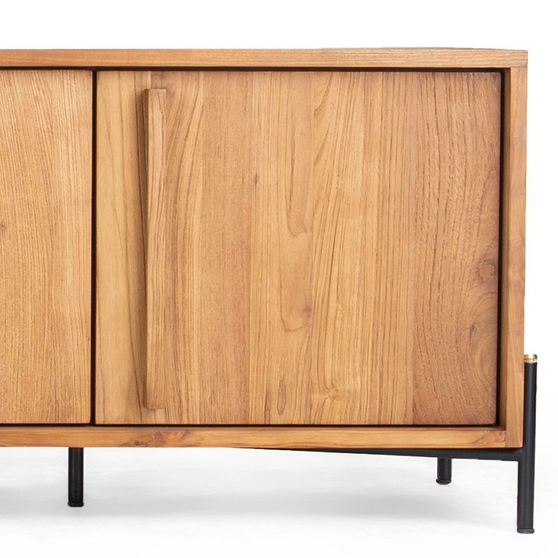 Grand Meuble TV teck massif style industriel