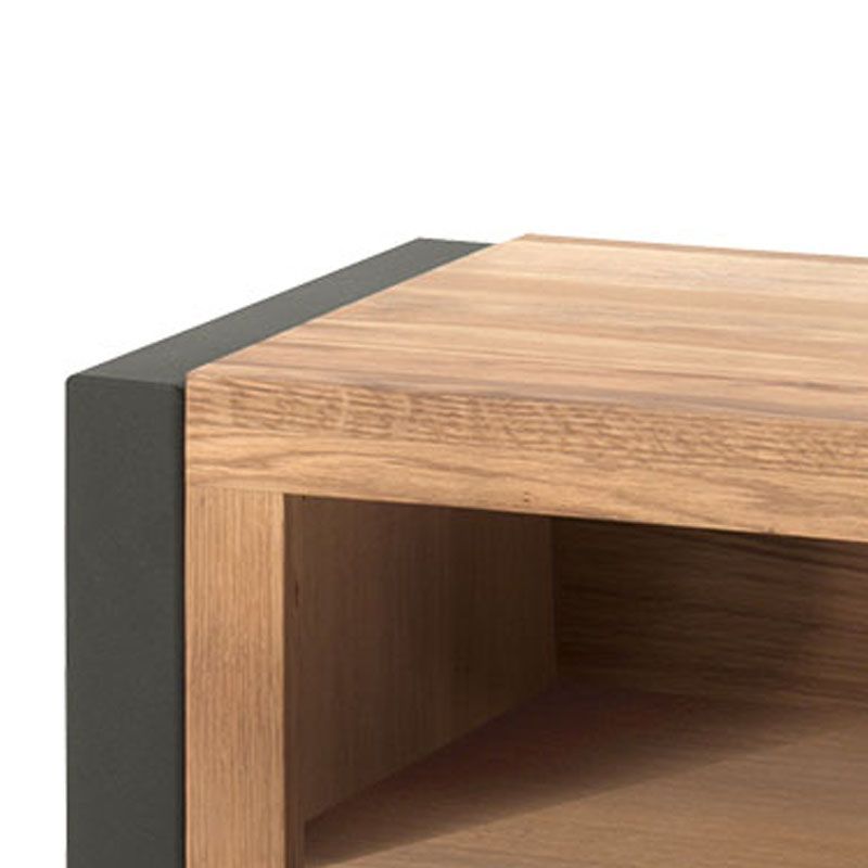 Lot de 2 table nuit en chêne et métal 45cm Catane Casita CATACHE