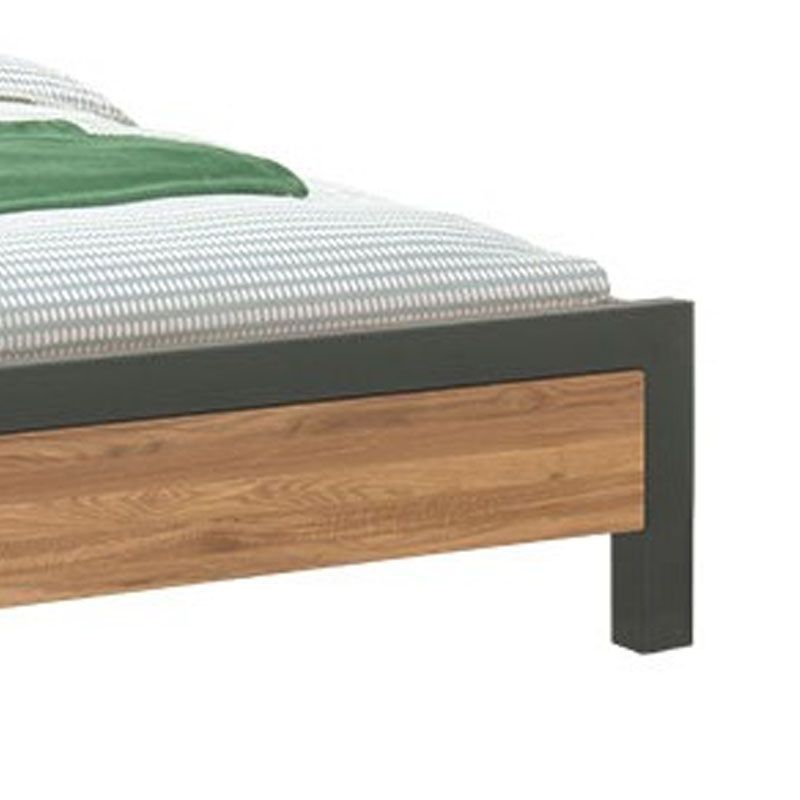 Lit double 140 chêne et métal industriel Catane Casita CATALI 140