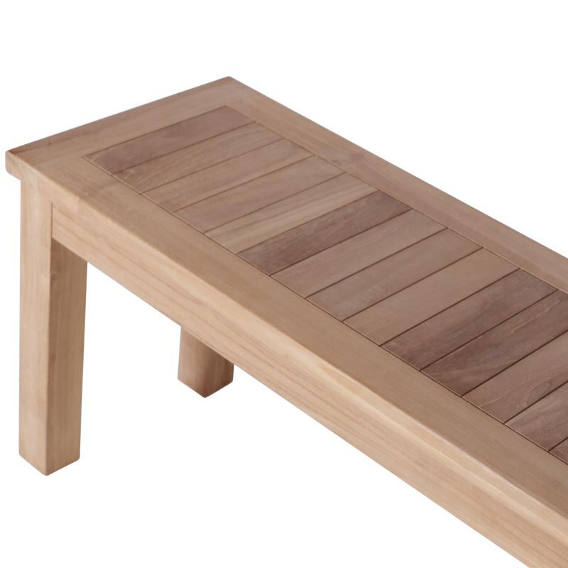 Banquette jardin en teck massif 130cm GARDEN