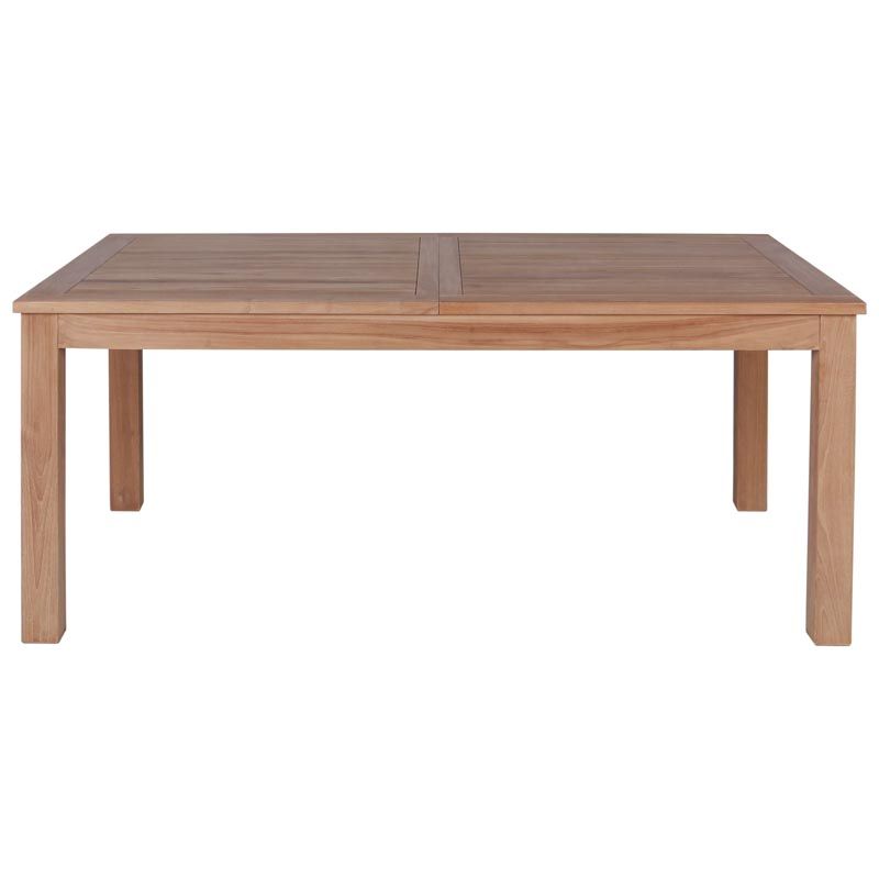 Table de jardin avec rallonge en teck massif 180cm