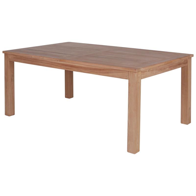 Table de jardin avec rallonge en teck massif 180cm