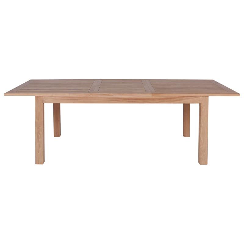 Table de jardin avec rallonge en teck massif 180cm