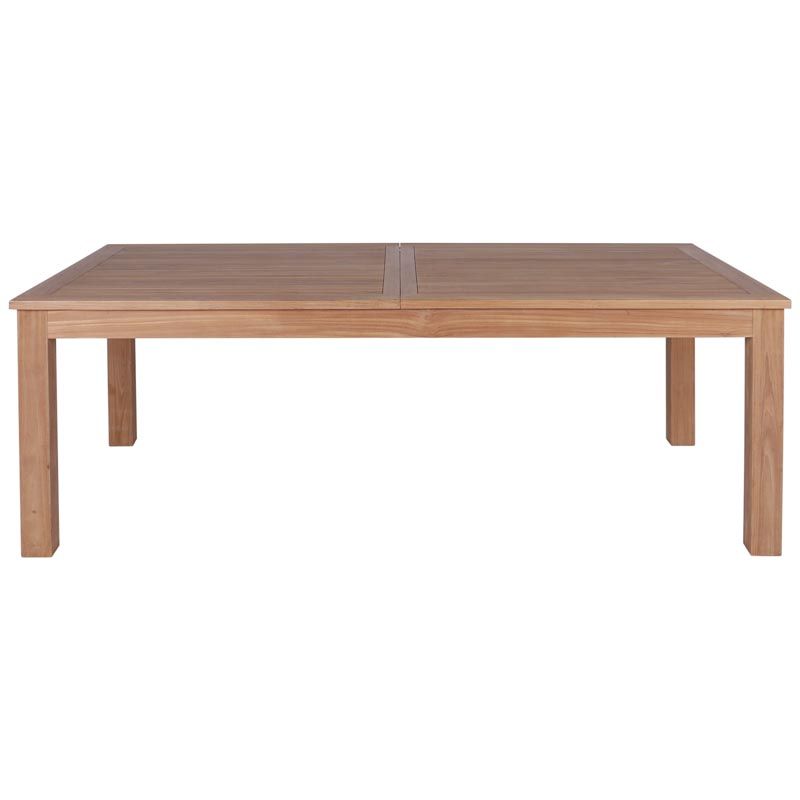 Table de jardin avec rallonge en teck massif 220cm