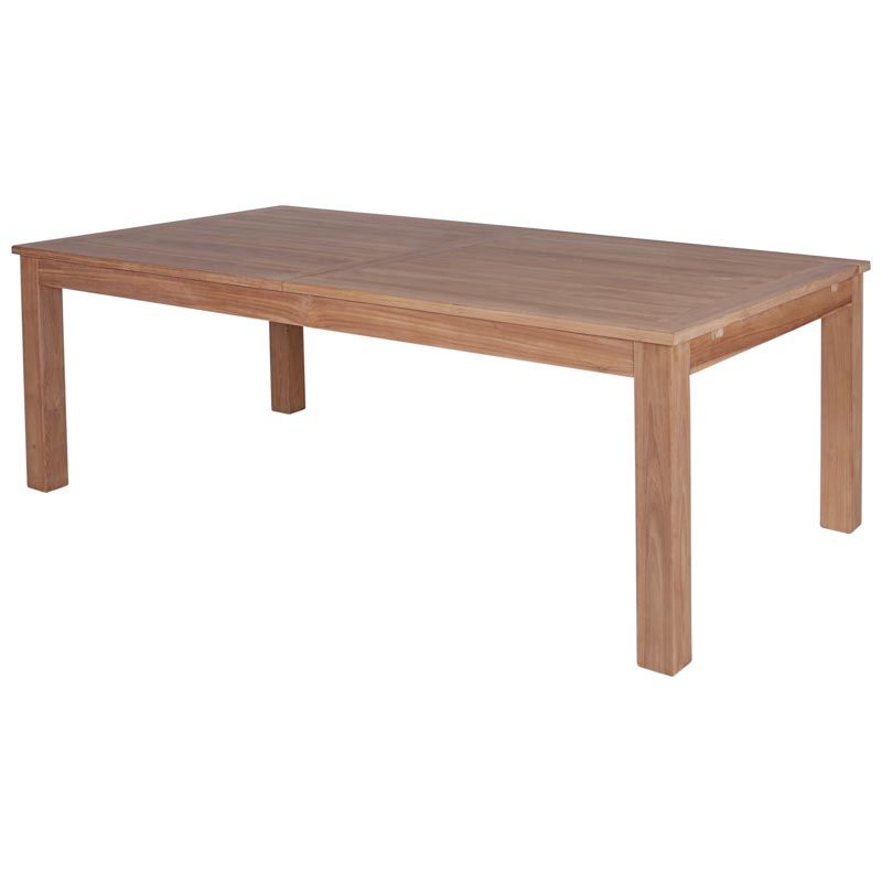 Table de jardin avec rallonge en teck massif 220cm