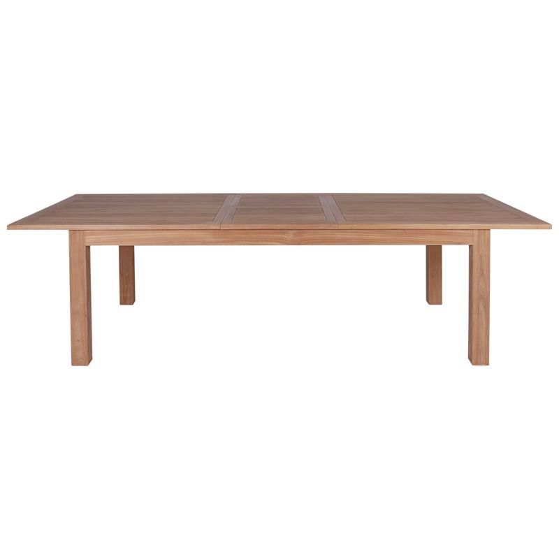 Table de jardin avec rallonge en teck massif 220cm