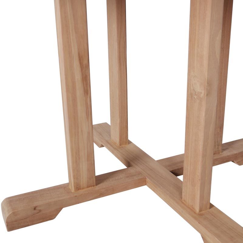 Table jardin rectangulaire teck massif extensible 120cm