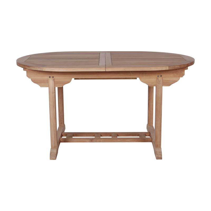 Table de jardin en teck extensible ovale 8 à 10 personnes