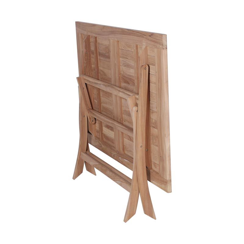 Table rectangulaire pliante teck massif 140cm
