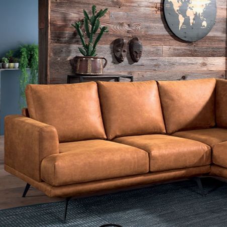 Canapé d'angle cuir design 227cm Atri Casita ATANGBUCO9RD retour droit 