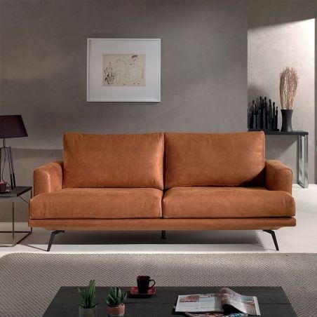 Canapé cuir  cognac Atri Casita ATBULLCOG