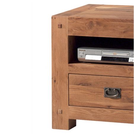 Meuble TV chêne massif 150cm Lodge Casita LODTV2