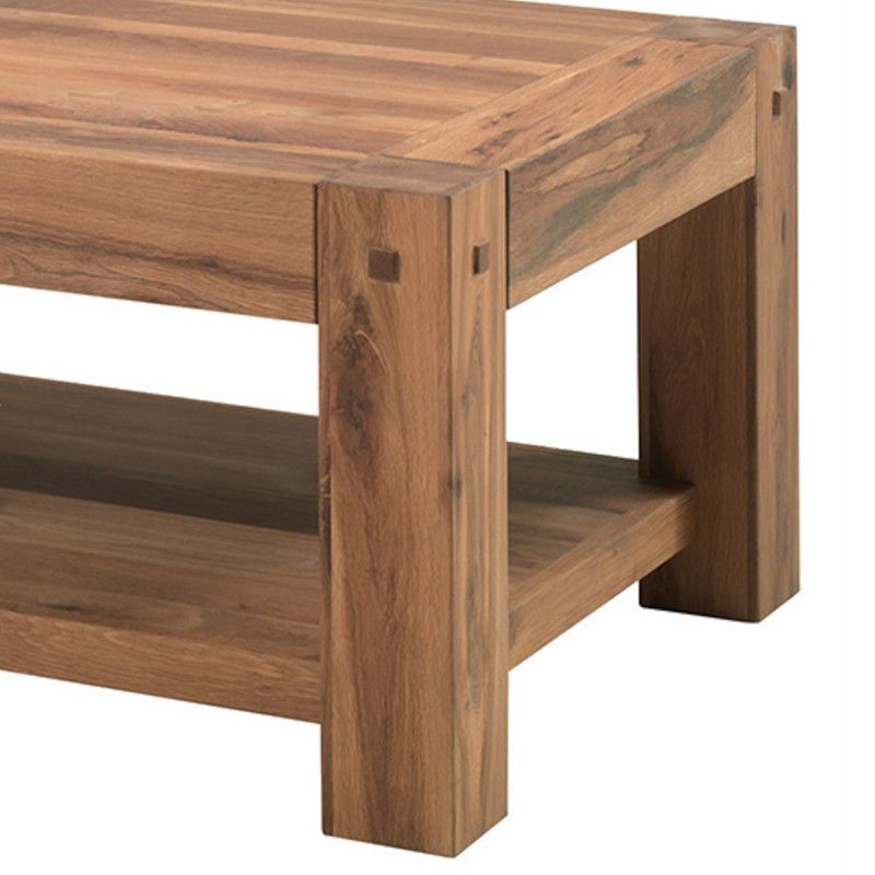 Table basse chêne massif 120cm Lodge Casita LODTAB3
