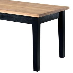 Table repas bois naturel et pin noir 150cm Ashton Casita ASHTA 150