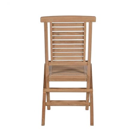 Lot de 2 chaises pliantes teck jardin GARDEN modèle B
