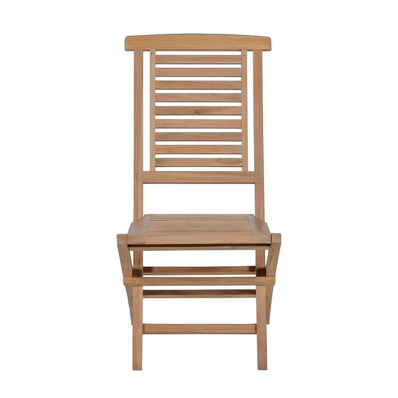 Lot de 2 chaises exterieur teck massif GARDEN modèle B