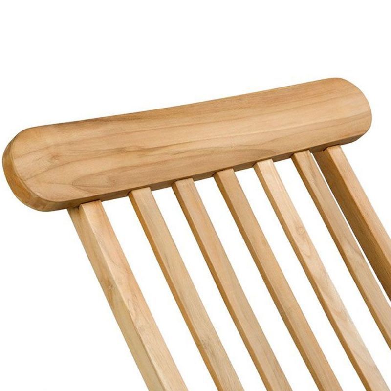 Lot de 2 steamers pliants en teck massif GARDEN 150cm