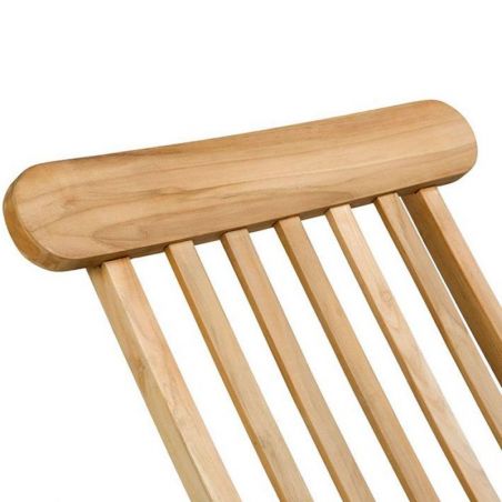 Lot de 2 steamers pliants en teck massif GARDEN 150cm