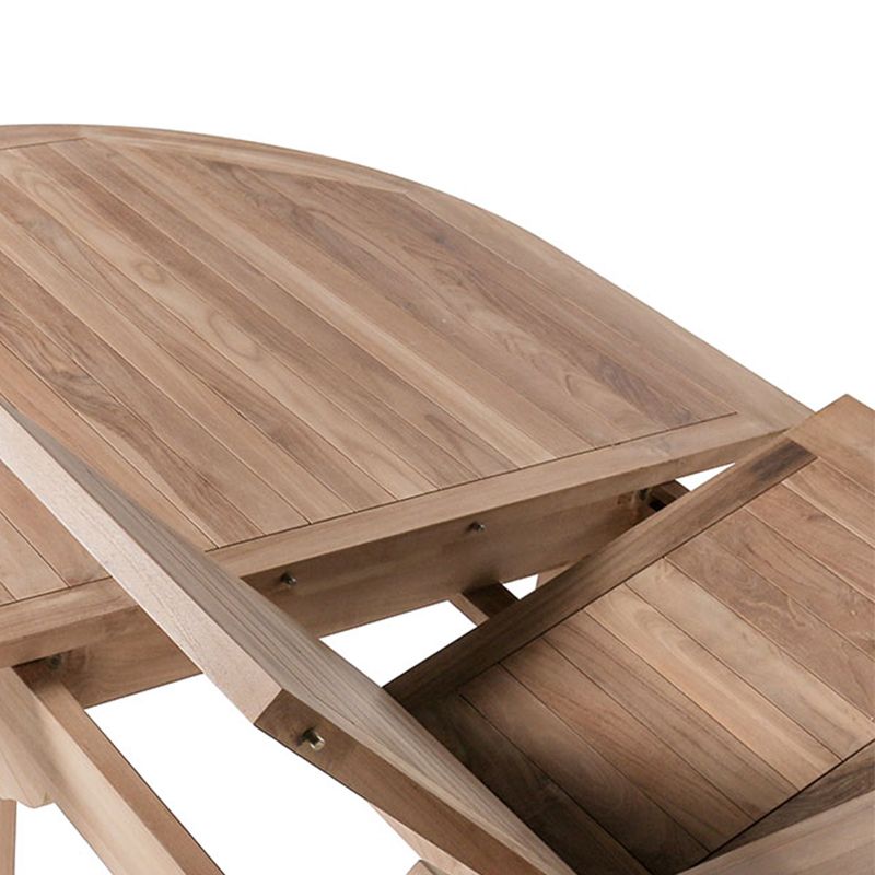 Salon de jardin teck massif ovale 150/200cm 4 personnes GARDEN