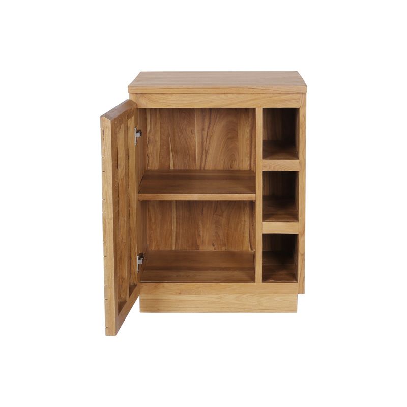 Meuble sous vasque bois massif 60 cm BAIN Lattes obliques