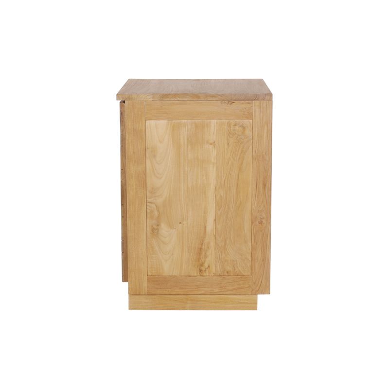 Meuble sous vasque bois massif 60 cm BAIN Lattes obliques